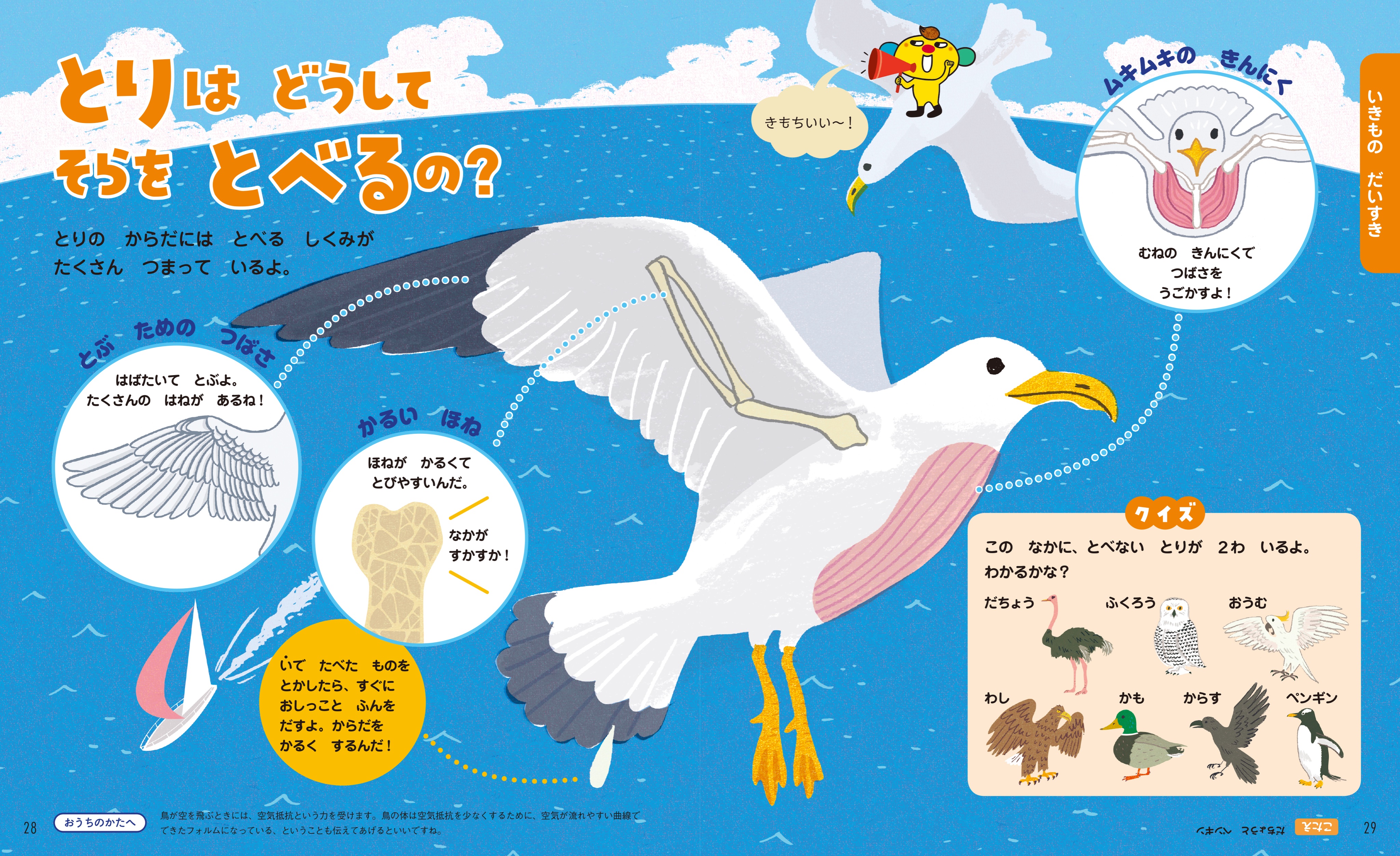 ウキウキ あそんで 天才 シリーズ発売中 公式 12月17日 木 発売 かがくの天才 より鳥 はどうして飛べるのかページをご紹介します イラストや写真で分かりやすく日常の なんで に答えてくれる かがくの天才 ぜひチェックしてみて