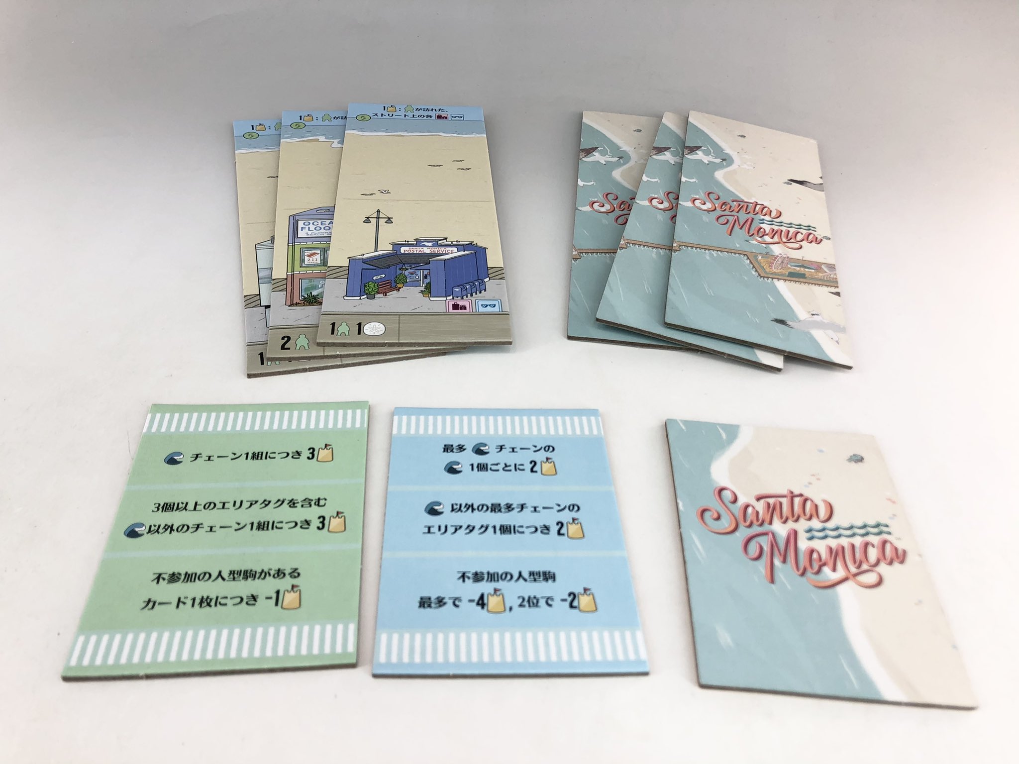 ケンビル サンタモニカ 日本語版 のサンプルが到着しました Aeg所属 タイニータウン のディベロップも担当したjosh Wood氏による 中量級のリゾート街づくりゲーム めっちゃ夏ですね 寒々しい はngワードだ T Co Oecc6jmvvb