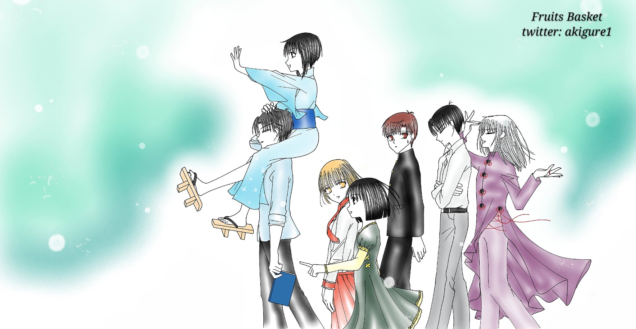 慊人控on Twitter The Rat Rode On The Ox They Go To The Banquet Happily Shiguresohma Akitosohma Ritsusohma Kagurasohma Kurenosohma Hatorisohma Ayamesohma Fruitsbasket フルーツバスケット 草摩紫呉 草摩慊人