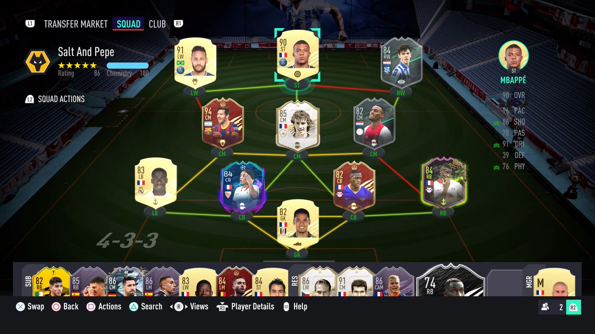 #PS5Share, #FIFA21 Only player not 1st owner is Blanc :)