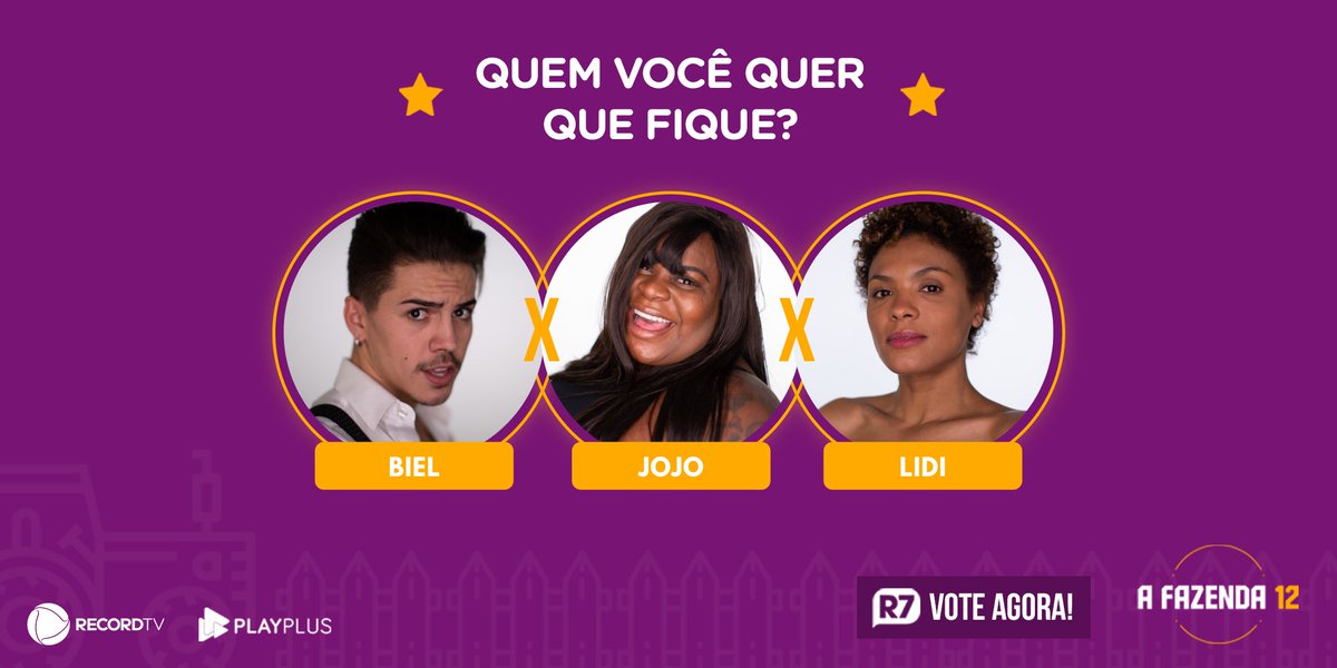 afazendarecord's tweet photo. Vote agora no https://t.co/BI6BWxc5pH no peão que você quer que continue em #AFazenda12🤠 E acompanhe o que rola no reality no @SigaPlayplus. Acesse: https://t.co/sJRe2r7M6I https://t.co/a4CFN3aDae