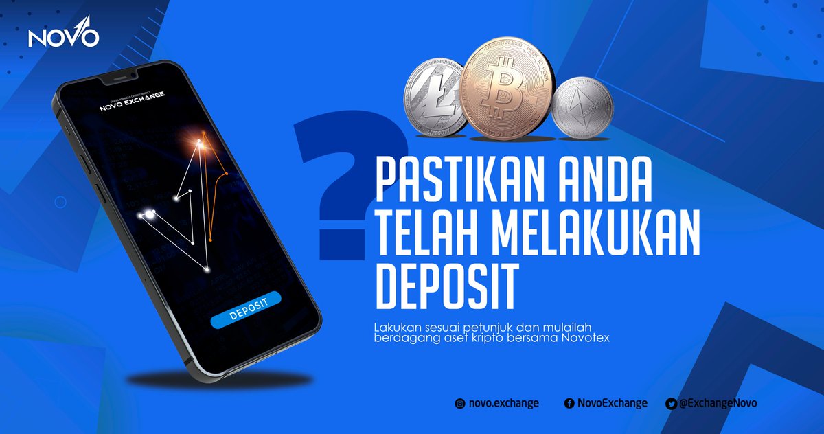 ExchangeNovo's tweet photo. Untuk dapat membeli aset kripto di Novotex, Anda harus melakukan deposit IDR. Pastikan Anda melakukan sesuai petunjuk. Berikut petunjuk cara melakukan deposit IDR:
https://t.co/Mf6IAc4A1b

Lakukan sesuai petunjuk dan mulailah berdagang aset kripto bersama Novotex

#Novotex https://t.co/lEH7PV6xsA