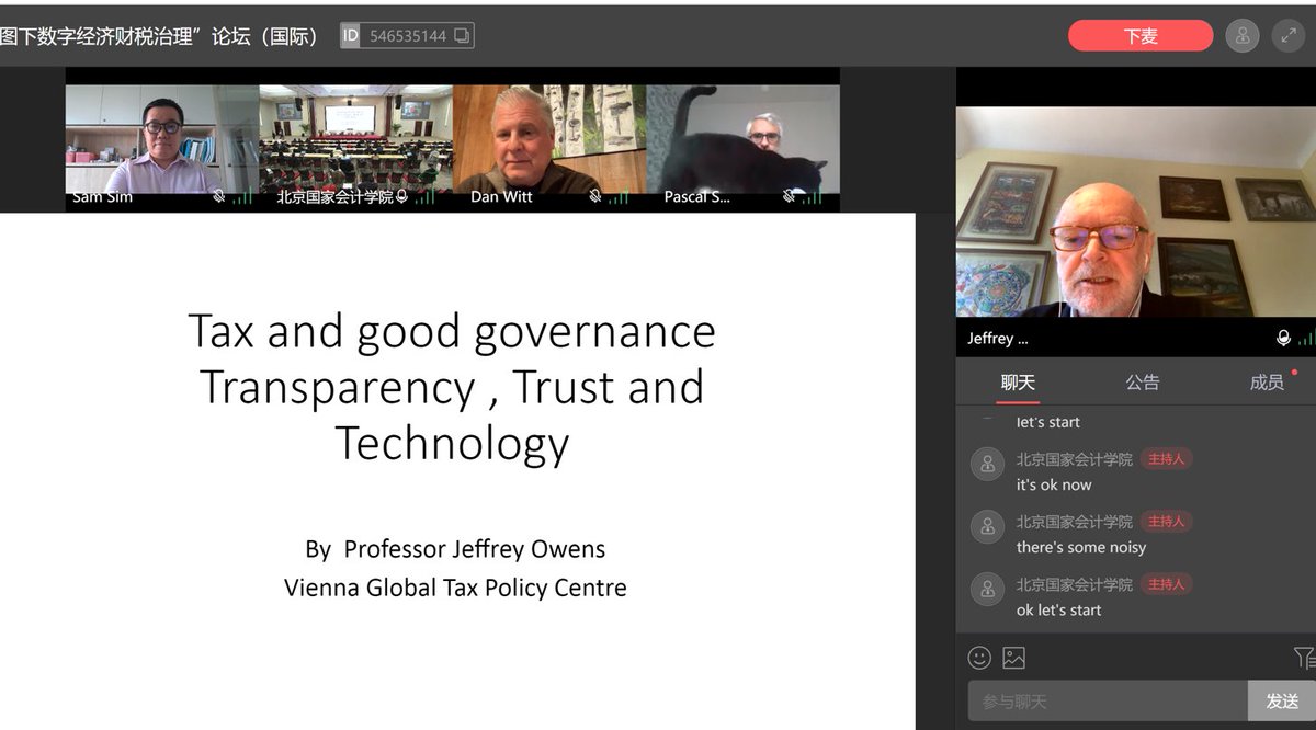 JP_Owens's tweet photo. #taxgovernance and digitalization was the theme for a Sunday conference in Beijing. My presentation focused on what this means for Chinese government and MNEs. It’s what I call 'The #ThreeT Debate': #taxtransparency, Trust and Technology! Learning to operate in the sunlight! https://t.co/N46qU4zki2