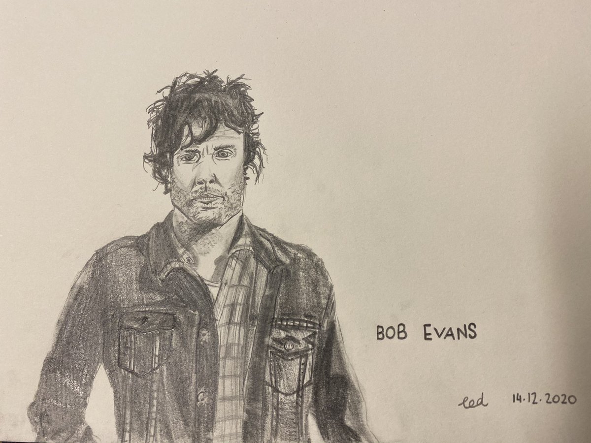 damosaunders's tweet photo. @BobEvansMusic My 12 y/o drew this for me as an early bday present. He’s a clever little bugger. Hope you approve. https://t.co/XvrzePIcUn