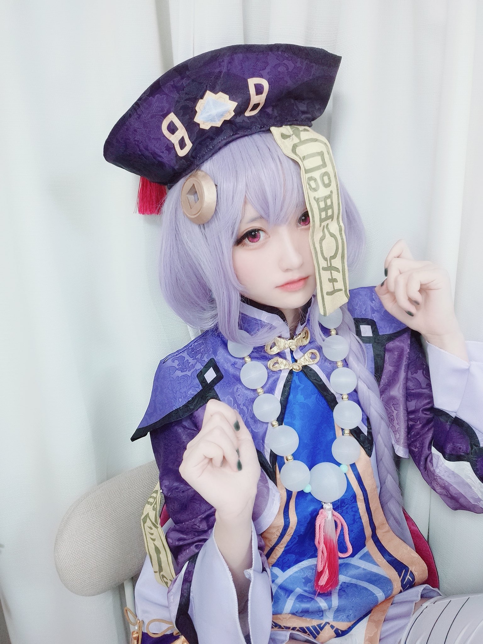 画像,七七ちゃん〜💜☯️#原神　#コスプレ https://t.co/bacABcXiXZ。