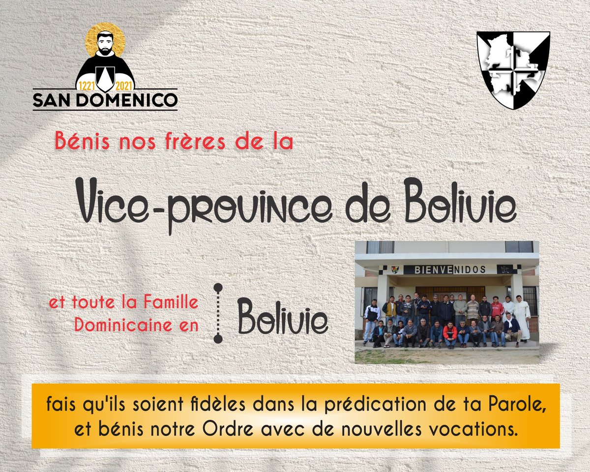 Dominican_Order's tweet photo. 14 de Dic. Nuestra oración de hoy es por la
Viceprovincia de Bolivia.
#ordopraedicatorum #curiaop #ordredesprechêurs #ordendepredicadores #frailesdominicos #blackfriars #dominicannuns #dominicansister #orderofpreachers #hermanasdominicas #intenciones #prayers #curiaop https://t.co/b2V10Xwg5X
