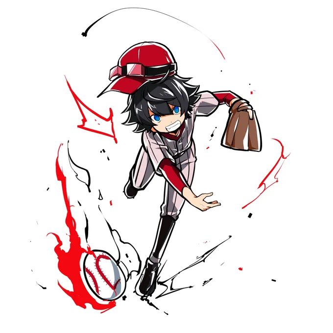 #マイクラ人狼リーグ イラスト描かせて頂いております〜! こちらは野球部のはるてぃーさん⚾️と演劇部のしにがみさん? 