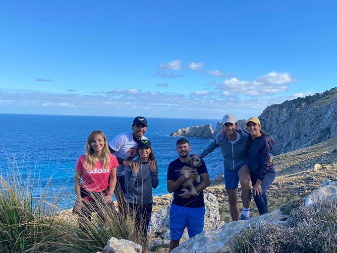 Enjoying the nature in Mallorca with my wife and friends