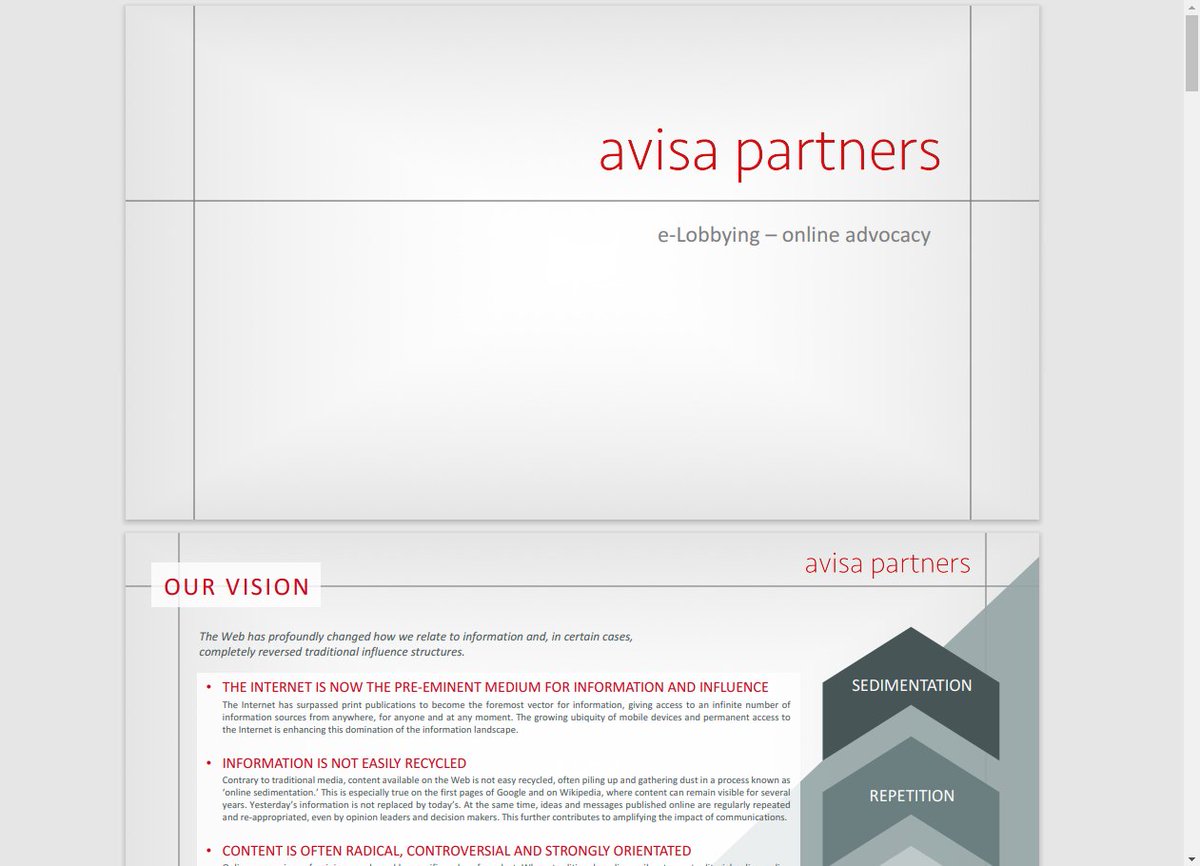 Shocking!Institute for Statecraft Integrity Initiative - Avisa - These 2 documents were included in the leaks and are about media and social media manipulation. Their strategic committee includes, Joe Trippi of the US, Boris Johnson, David Cameron etc...To be continied...