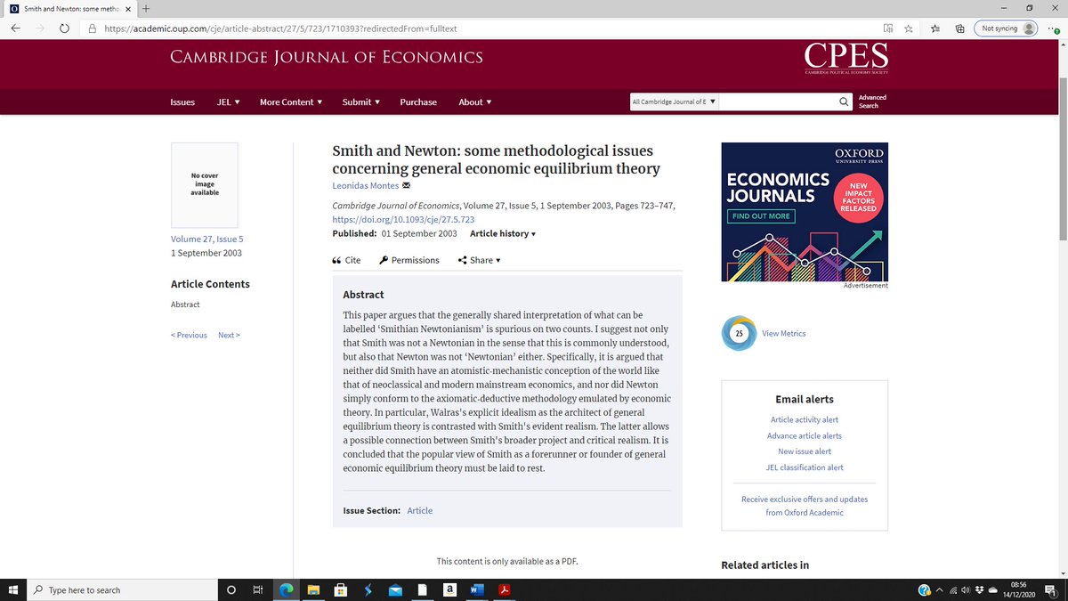 Leon Montes on Adam Smith:  https://academic.oup.com/cje/article-abstract/27/5/723/1710393?redirectedFrom=fulltext