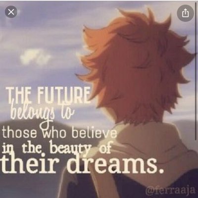 tobiogendered's tweet photo. who the fuck convinced haikyuu fans hinata shouyou said an eleanor roosevelt quote https://t.co/yS07jHnnyr