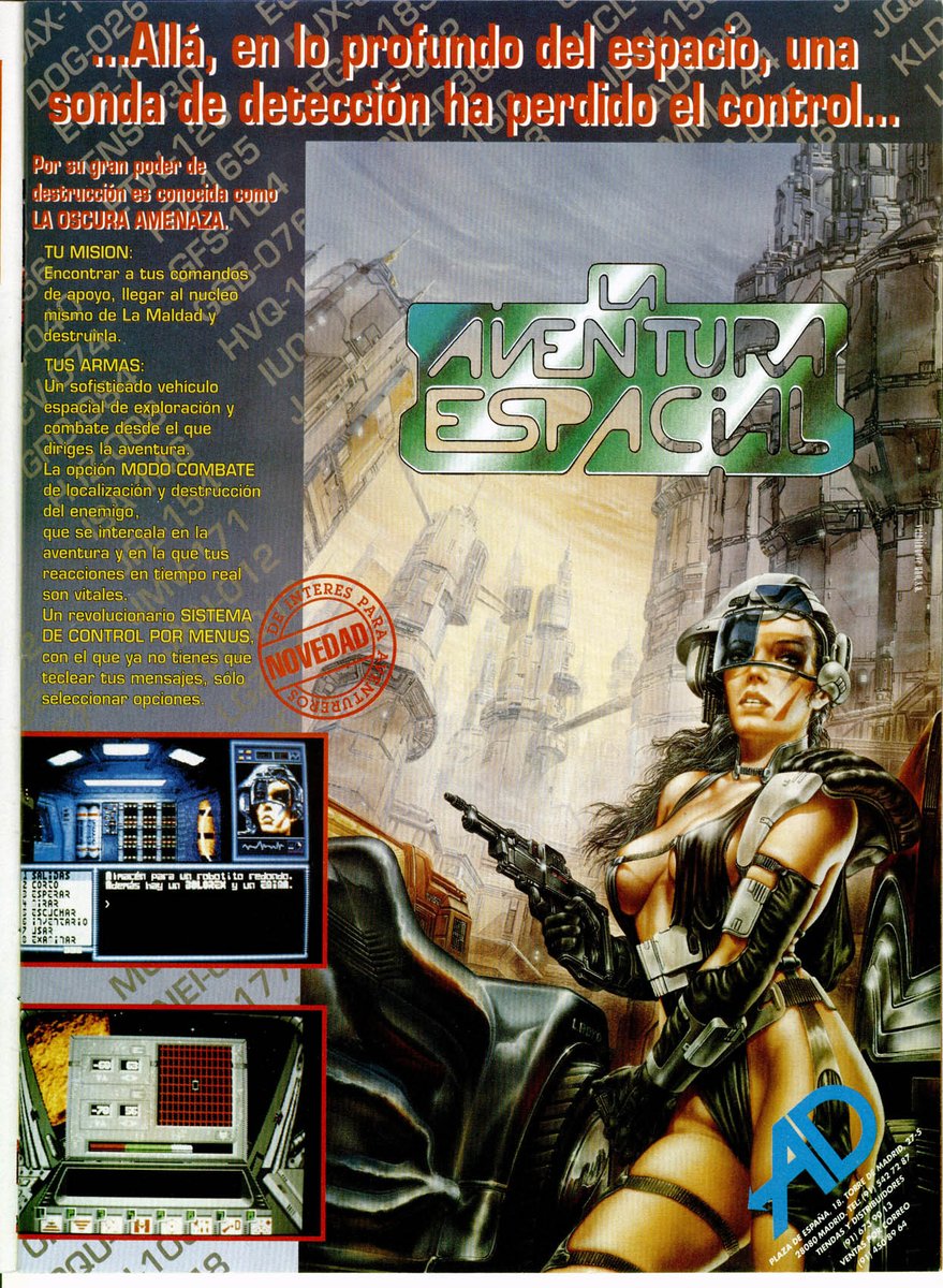 Infoconsolas's tweet photo. ¡Tanto Cyberpunk 2077 y tanta tontería! La Aventura Espacial señores, producto patrio de los años del bocadillo de La Piara para merendar y sopita para cenar.
#RETRO #RETROGAMING #RETROGAMES #PIXELART
#レトロコンシューマー愛好会 #VIDEOJUEGOS #VIDEOGAMES #VIDEOGAMING #ZXSPRECTRUM https://t.co/XCk1DJ0dEM