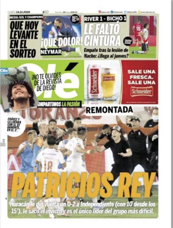 delglobo1908's tweet photo. @CAHuracan #Huracan obligado a ganar para ser puntero para la fase Campeon de la Copa Diego Armando Maradona 
Perdía 2 a 0  y lo dió vuelta  Huracán le ganó un partidazo a Independiente con fútbol corazón y huevos https://t.co/11557UABCw