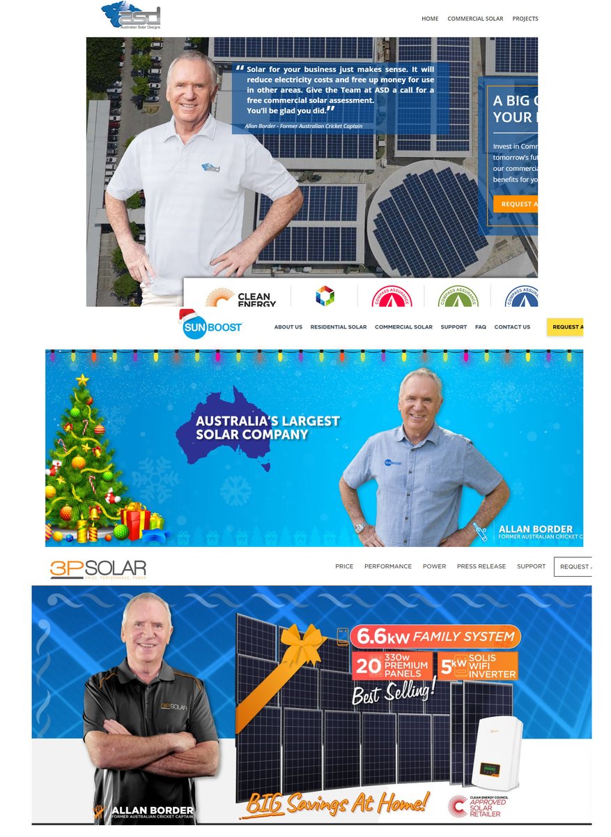 I Wonder If Allan Border Even Knows That He's The Face Of So Many Solar Companies In Australia. Buying Solar Is Hard Enough, But With AB Popping Up Everywhere Recommending Each Company I Don't Know What To Believe! #solarenergy #allanborder #ab #foxcricket