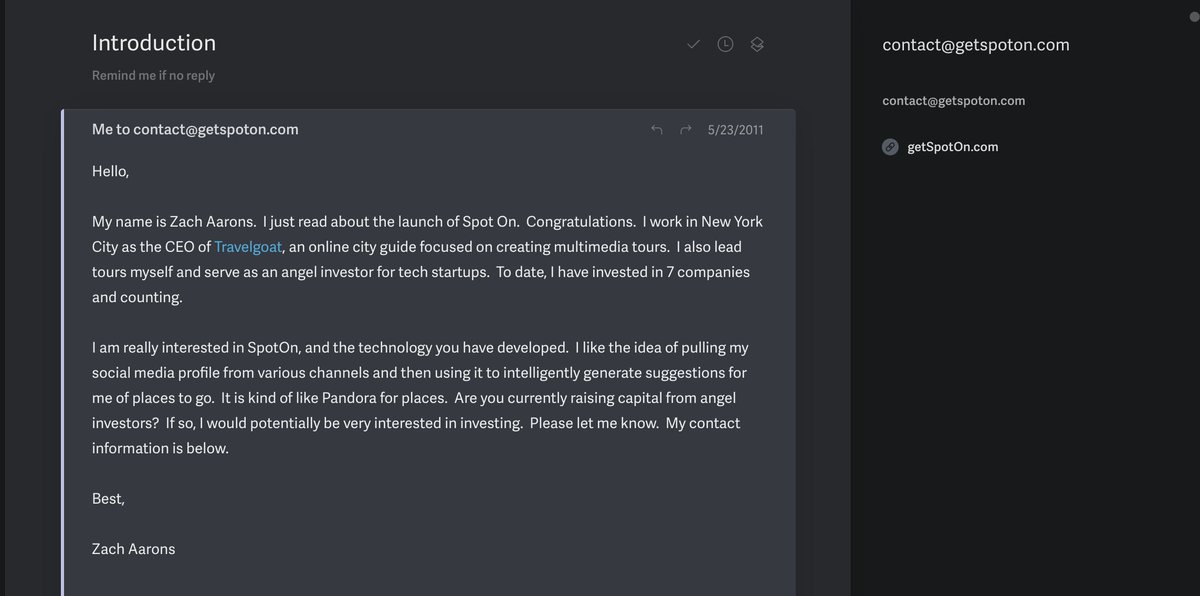 15/ So naturally I had to cold email the CEO  @gauri and ask if I could invest.