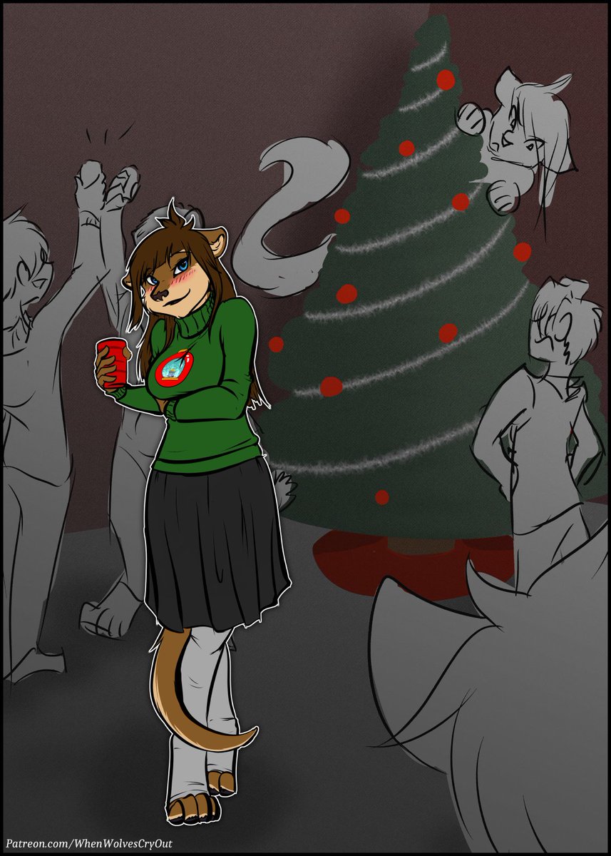 wwcoART's tweet photo. December Patreon image for @Eddy_Otter. Ezzi's hasn't socialized too much since she got changed into an otter, yet somehow finds herself at the dorm's christmas party.
#art #furry #transfur #posttransformation https://t.co/nrDHZEdCx7