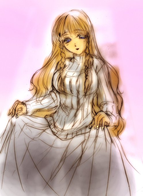 伏し目がちのtwitterイラスト検索結果