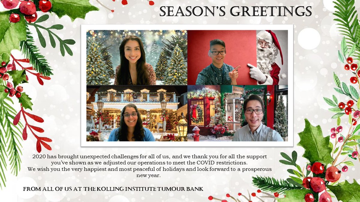 UsshaP's tweet photo. Season's Greeting from the #KollingInstituteTumourBank #KITB https://t.co/0Fo2gMpIHV