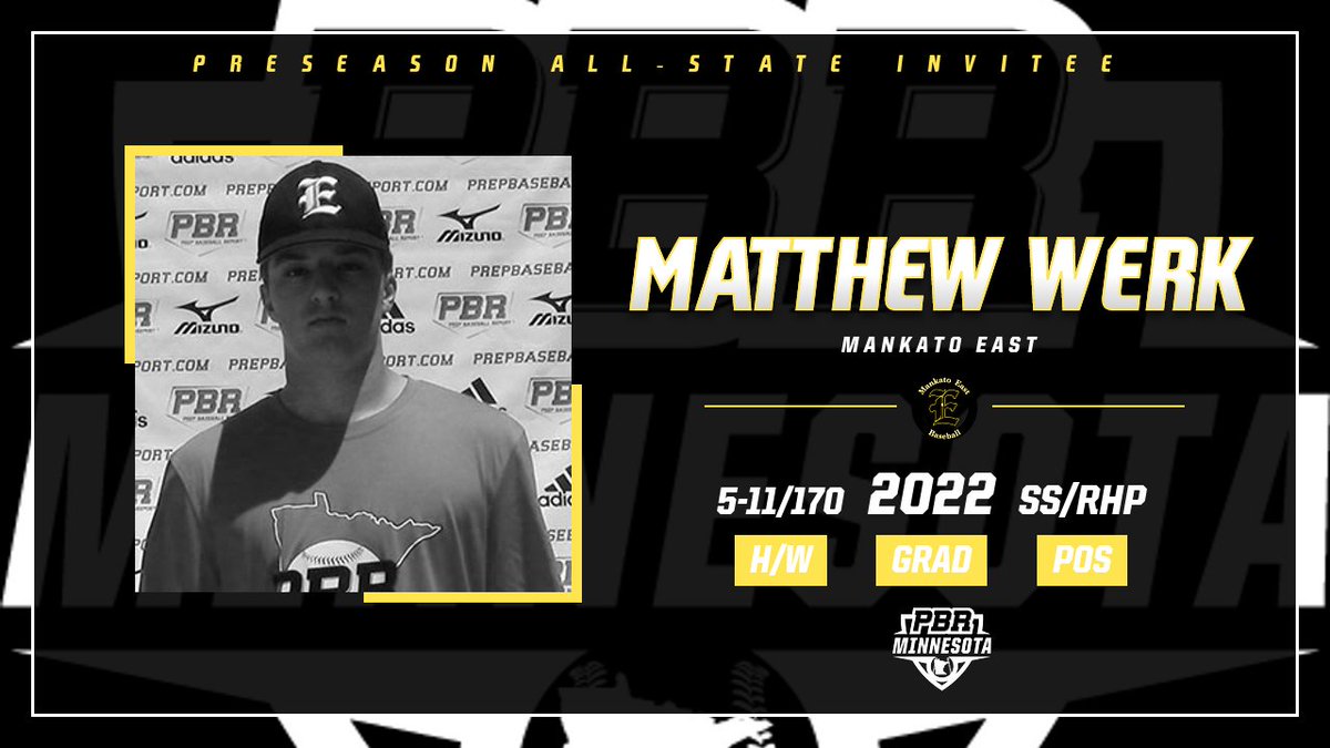 PrepBaseballMN's tweet photo. PBR MN Preseason All-State
🔥 Invite Accepted 🔥 

Matthew Werk, Mankato East, 2022
@matthew_werk @MankatoEastBase

#ShapeTheState #BeSeen https://t.co/F0l6jUqlyX