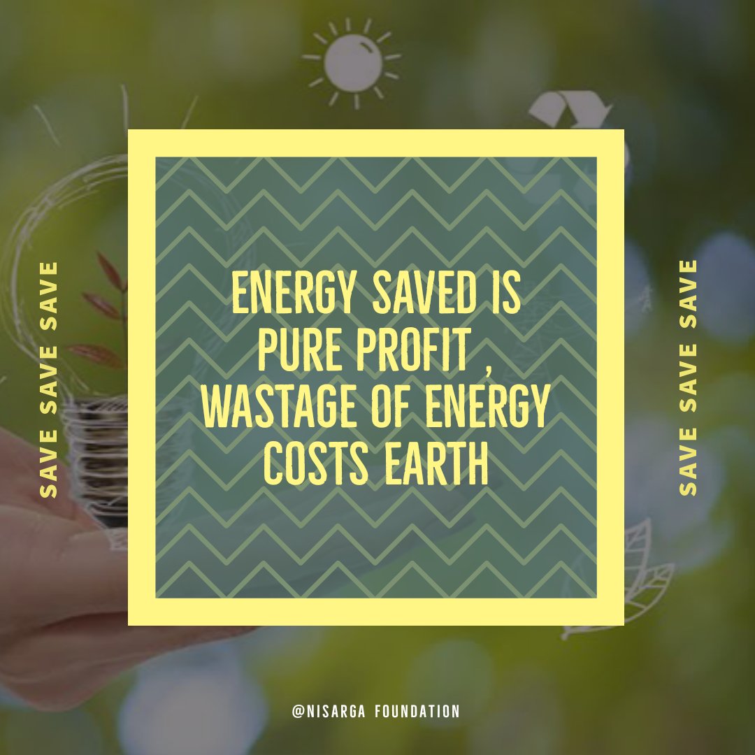 NisargaFdn's tweet photo. 💡National energy conservation day♻️#nationalenergyconservationday #saveenergy #nisargafoundation https://t.co/2Wdest9dKo