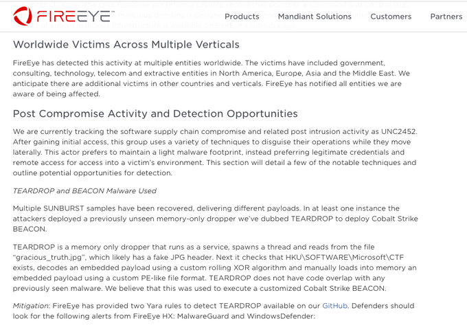 Regarding the FireEye hack...tip via  @beardness https://washingtonexaminer.com/news/foreign-government-backed-hackers-breach-u-s-treasury-report https://twitter.com/JerryDunleavy/status/1338328681836662786?s=20