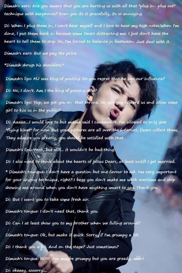 LauraDear16's tweet photo. ❣️Warning:It's not for Dears who can't understand a joke.Just 4 fun till voting.Dimash part 1 interview by his body parts,completly wierd to write but I just couldn't resist.Every similarity with real Dimash and accounts are coincidence🤣I hope at least 1 person will laugh a bit https://t.co/mJbID6hIbp