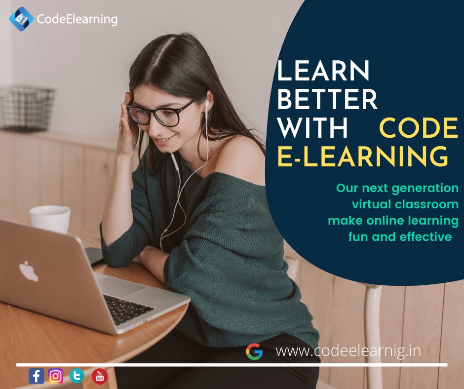 codeelearning's tweet image. Don’t delay your upskilling because of pandemic learn from experts in the industry of AI and python. visit our website:- codeelearning.in
#codeelearning #elearning #education #onlinelearning #COVID19