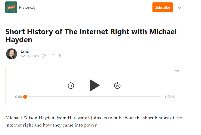 (8) Who appeared on the Uyghur Genocide Denialist podcast  http://Historic.ly&nbsp; several times. The podcast invited Carl Zha who been identified by journalists as a Uyghur Genocide Denialist. Even the Uyghur speakers at the videoconference my org. did  https://www.codastory.com/authoritarian-tech/influencers-xinjiang-denialism/
