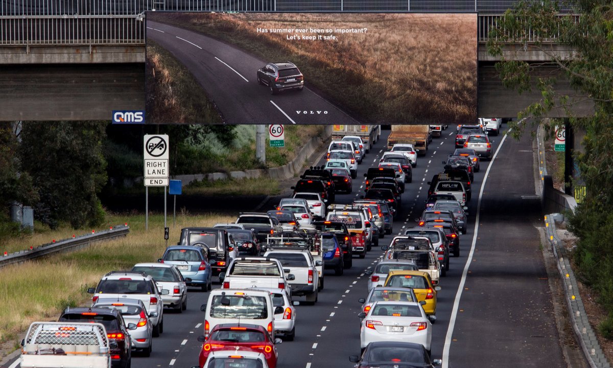 QMS_Media's tweet photo. Context is king but context with big powerful billboards sees @volvocars 2020 campaign continue to #BeMemorable in the great outdoors this Summer. 

#SwitchOnQMS #Advertising #Outdoor #OutdoorAdvertising #OutOfHome #Marketing #DOOH #OOH @MindshareAU https://t.co/cwkDUpi7yB