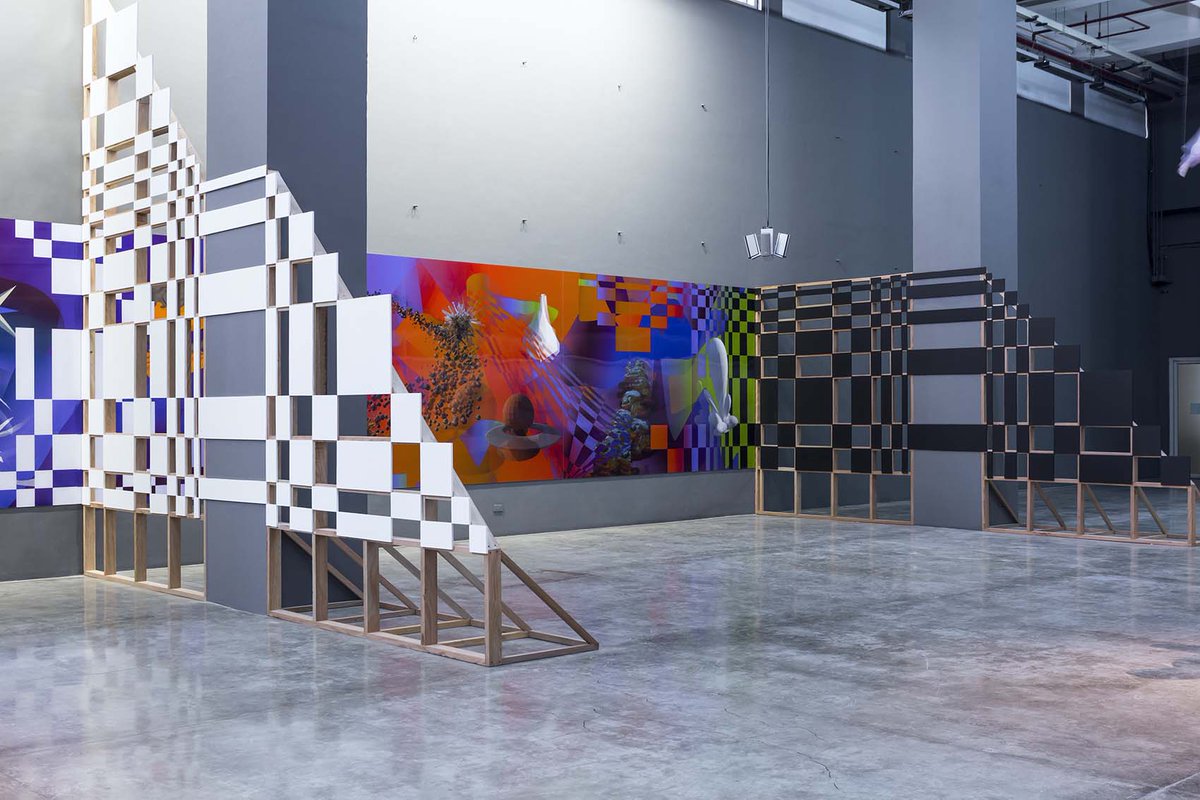 MCADManila's tweet photo. View of The Fantastic Warp and Weft of a Tropical Depression, 2020 and Whirlwind Structure, 2020 by Haegue Yang.

To learn more about the exhibition, book an online tour or make an appointment for private viewing through the Visit section of our website.

Available until Feb 2021 https://t.co/BTgrI4VdrD
