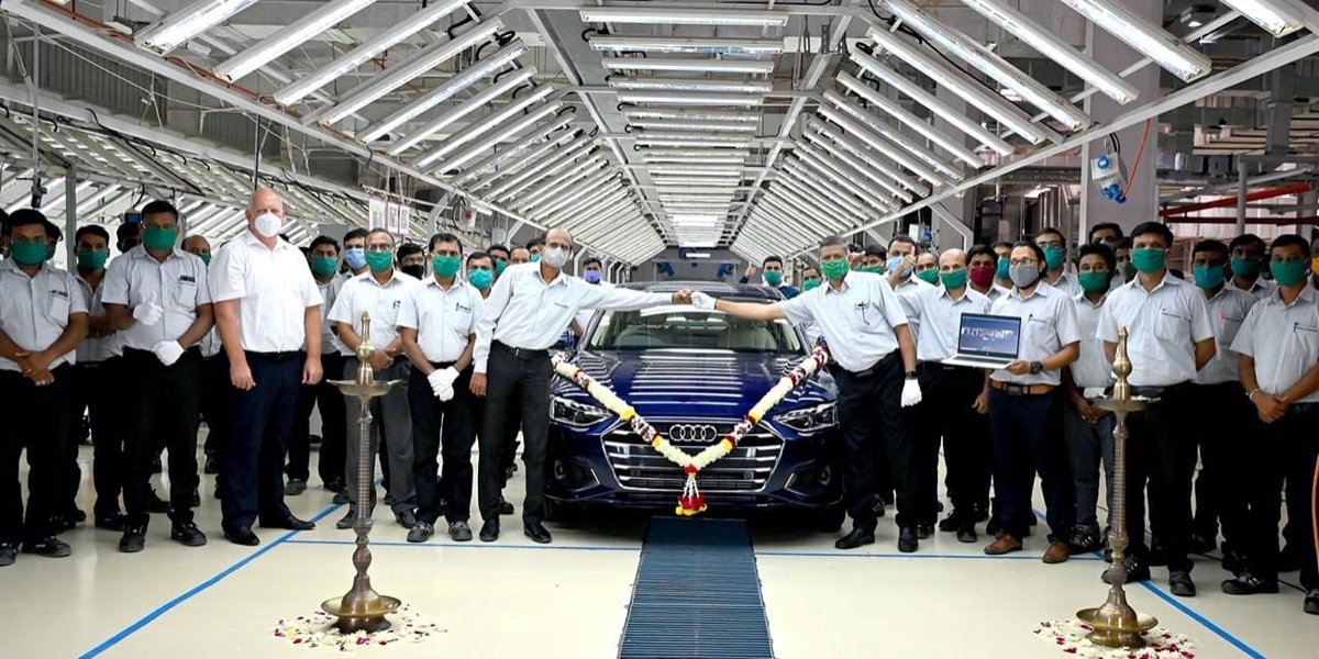 SwatiKJain's tweet image. New Audi A4 starts production at Aurangabad, launch in early 2021 ⁦@AudiIN⁩ ⁦@ZeeBusiness⁩