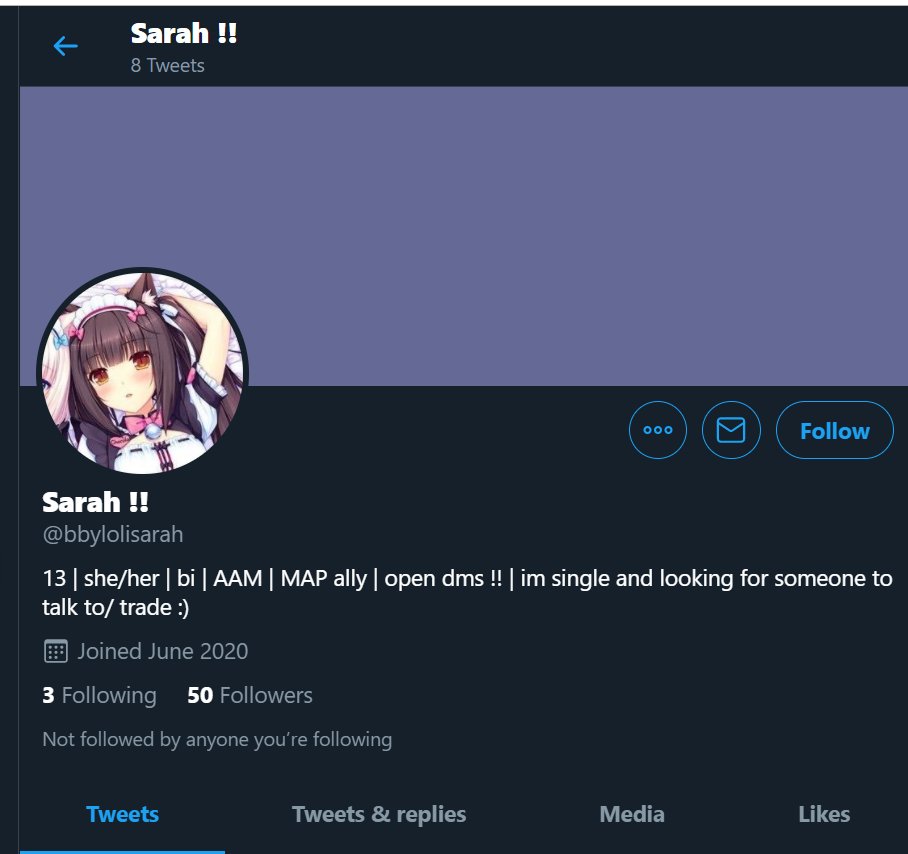 wiltlover69's tweet photo. @.bbylolisarah AAM and MAP ally. Please report for her safety. 

#MAPsupport  #endmaphate #EndMapHatred #Maprights #Maprights #mapcommunity #mapcommunity2 #mappostivity3 #Mapally #AamPride #MapsAreValid #AntiPedo #Antimapcommunity #antimaps #mappostivity2 https://t.co/UWeFApDsSO
