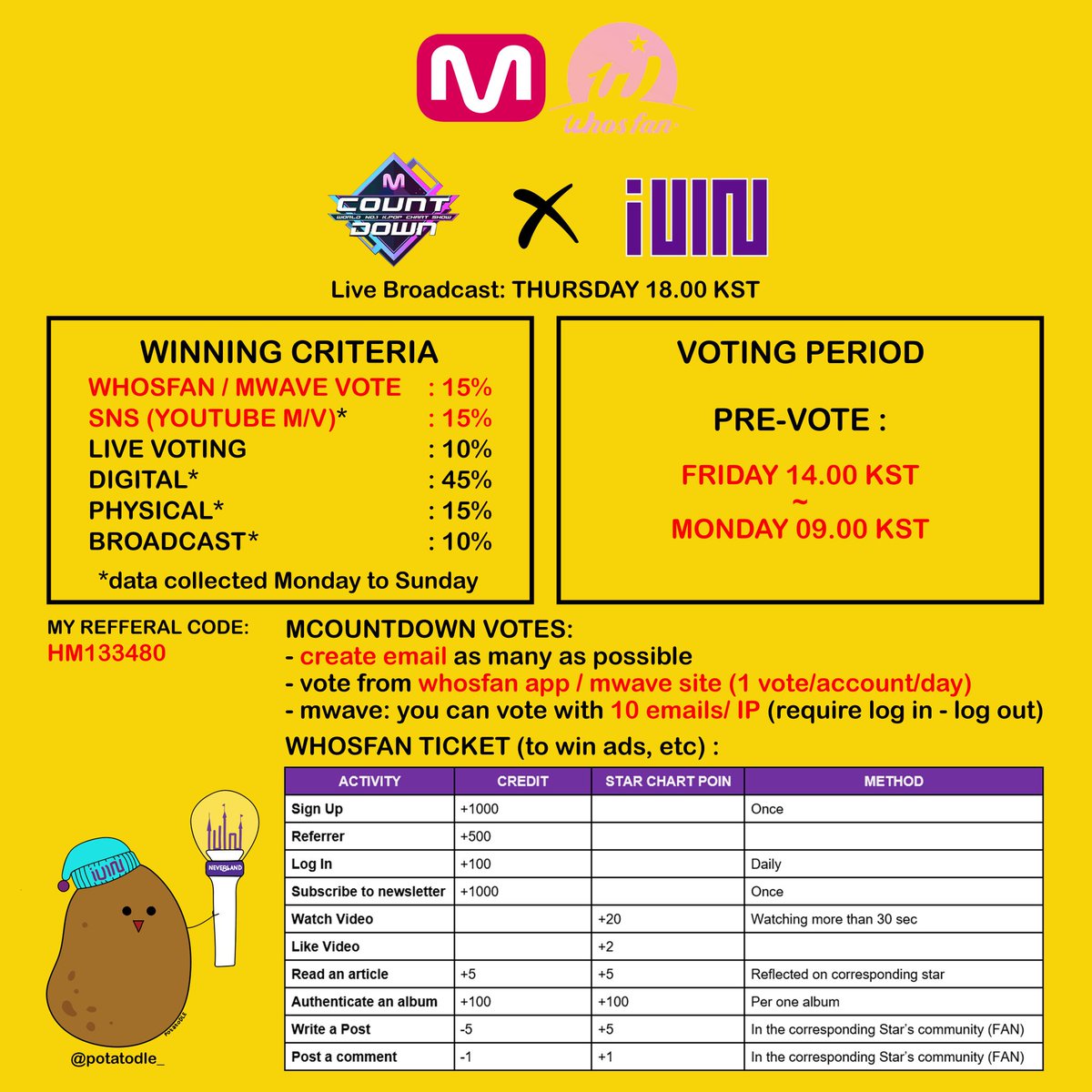 Have mubeat, starplay, who's fan/mwave app, idol champ downloaded. You'll need these apps to vote for  @G_I_DLE during the comeback! Follow the guide below. Guide:  @potatodle_ #여자아이들  #GIDLE
