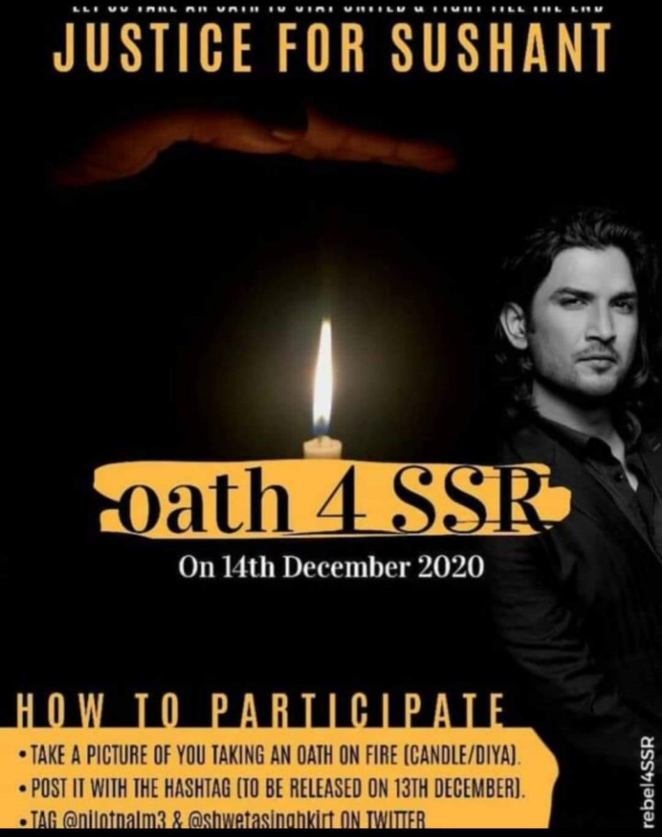 GeetaSainani's tweet photo. #Oath4SSR 
#OathForSSR 
@shwetasinghkirt 
@nilotpalm3 https://t.co/WUt8FYkEDy