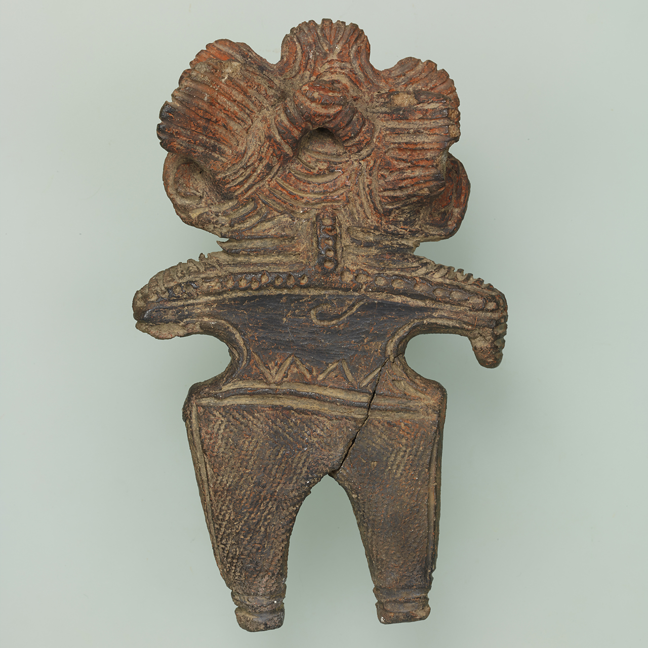 縄文時代後期 山型土偶 頭部 耳環 イアリング 福島県 出土 発掘 骨董 古美術 縄文時代後期 山型土偶 頭部 耳環 イアリング 福島県 出土 発掘