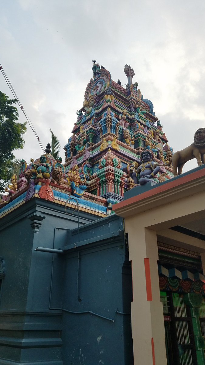 LM's village is called Anaithalaiyoor and is 10kms away. Similar to our village, they dont have a temple for Vadakathiamman. A temporary structure is built opposite to their Mariamman temple.