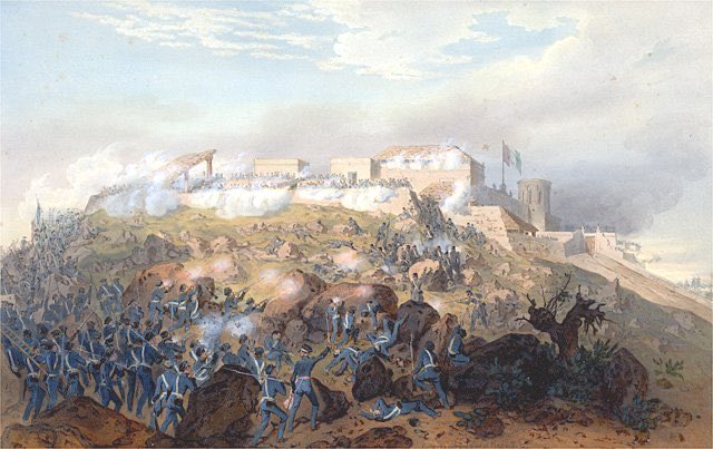 As a young Grant and American forces captured every Mexico City fortification Santa Anna could put in their way in the waning days of the Mexican American War (1846-48), Santa Anna grumbled, “If we were to plant our batteries in hell, the damned Yankees would take them from us.”