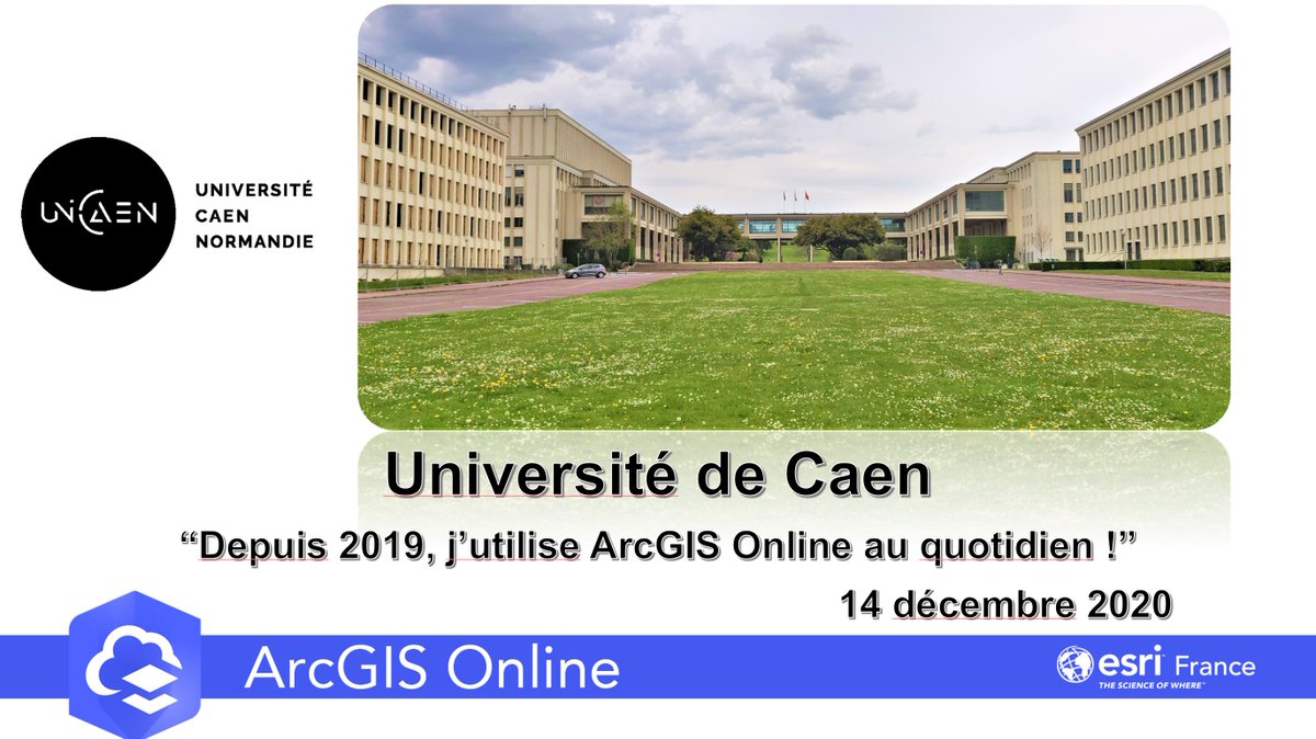 ✏️ Aujourd'hui @Esri_France anime une après-midi TP @ArcGISOnline pour des étudiants en Licence Pro SIGDAT à @Universite_Caen. 

🌏Au programme: #scene3D, demo @esriSurvey123, @ArcQuickCapture ,Collector...cartes, analyse, dashboard et @ArcGISStoryMaps 

@Universite_Caen @GISEd