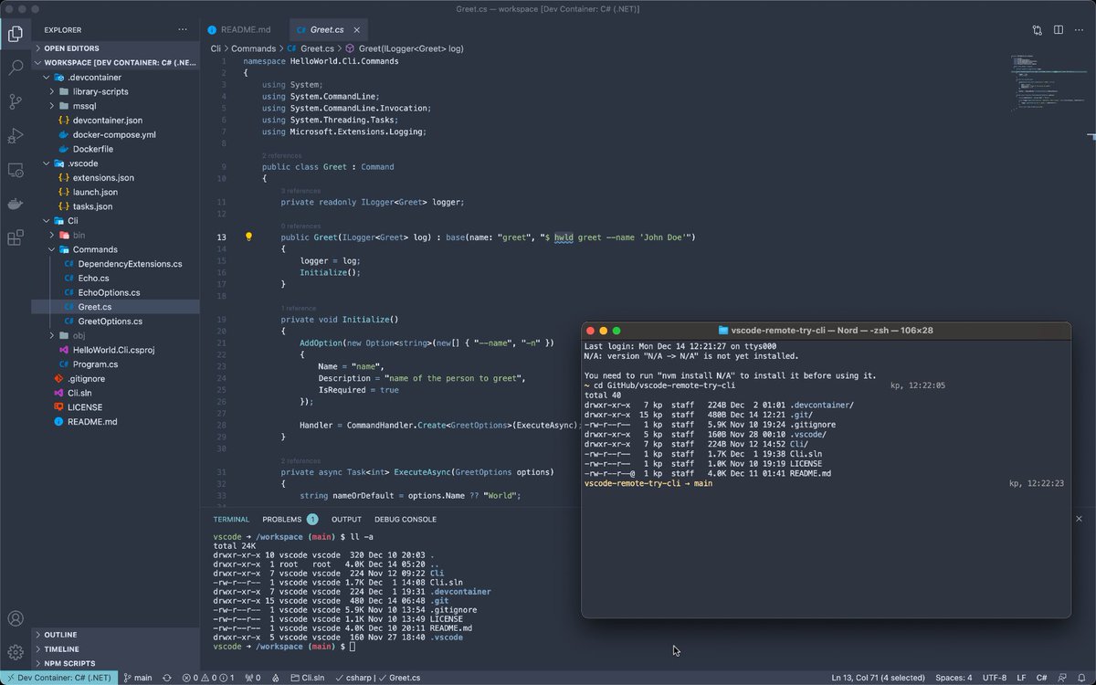 KosPerera's tweet photo. Switching to @nordtheme and I think I ❤️ it!
.
.
#vscode #terminal #macos #themes #darktheme #nordtheme https://t.co/c1DdbTWxlR