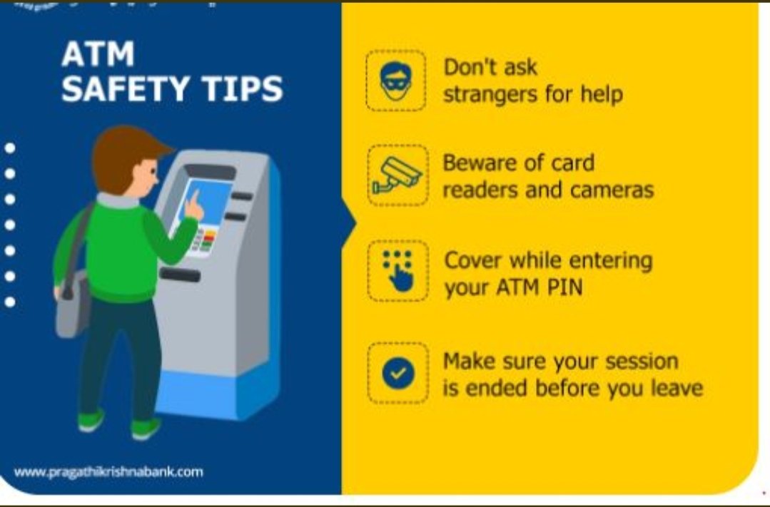 Bhiwadipolice's tweet photo. #BhiwadiPolice
#ATMSafetyTips 

ATM से लेन-देन करते समय सतर्क रहें सुरक्षित रहे।

@PoliceRajasthan
@IgpJaipur https://t.co/pCJHHwb3hu