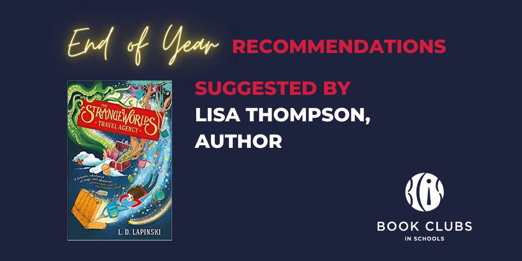 Lisa Thompson ( @lthompsonwrites) recommends The StrangeWorlds Travel Agency by @ldlapinski. 'In this fantastical adventure, Flick discovers a strange shop where, if you step into a suitcase you can travel to different worlds. Ingenious!' Thanks Lisa🙏 
#edutwitter #mgreads