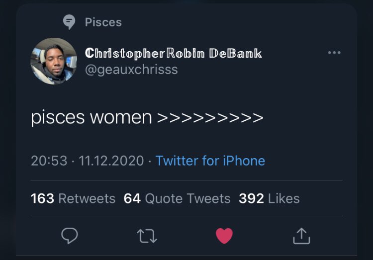 tchecaonfire's tweet photo. @lunarvvitch pisces sun and pisces mercury, idk if its even considered a meme but yeah https://t.co/KUhaQswDif