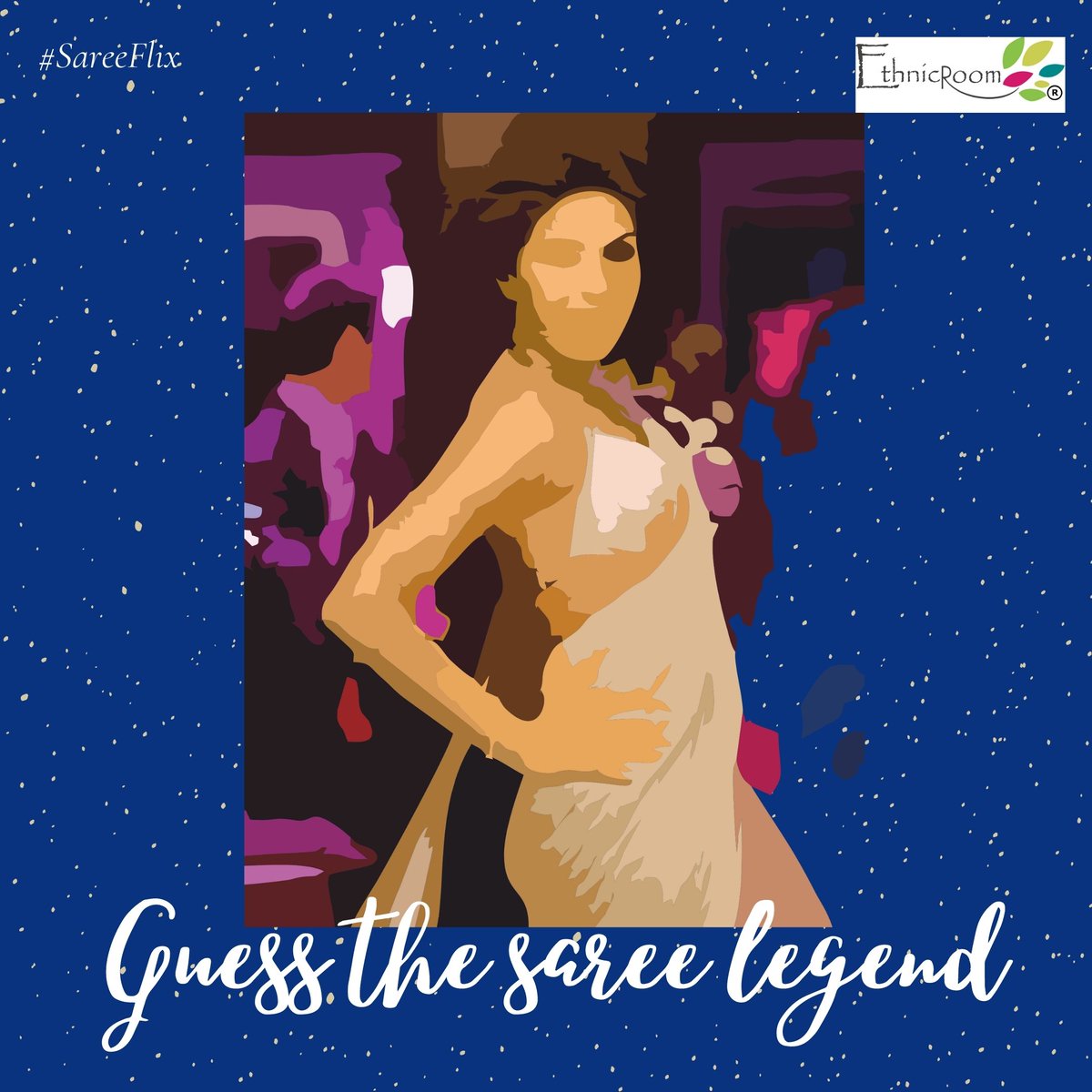 EthnicRoom's tweet photo. Guess the Celebrity &amp; win exclusive gifts. 
Answer now!
#Saree #Contest #Sareeflix #EthnicRoom #Guess #game #win #contestalert #Benarasi #Handloom #MondayMotivation https://t.co/pTcphkxu6N