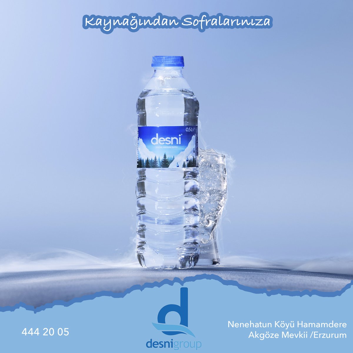 DesniGroup's tweet photo. Kaynağınızdan sofralarınıza.
#desni #desnigroup #desnidoğalkaynaksuyu
#desnipalandöken #palandöken #erzurum
#palandökendağı #su #doğalsu #sağlıklısu
#doğalkaynaksuyu #water #naturalwater
#natural #healthywater https://t.co/vVh4kfsxga