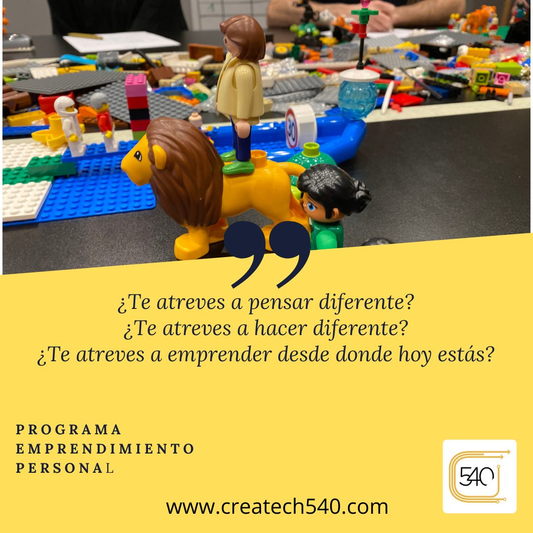 CREAtech540's tweet photo. Atrevámonos a ampliar nuestra mirada, ampliar nuestra zona de confort, a pensar y hacer diferente. Atreverse es tener el valor de hacer algo diferente y el emprendimiento comienza por ese "atreverse".
¿Quieres saber más?
👉Campus de emprendiiento persoanl: https://t.co/KR29zGbDUY https://t.co/mz96ncA6Mb