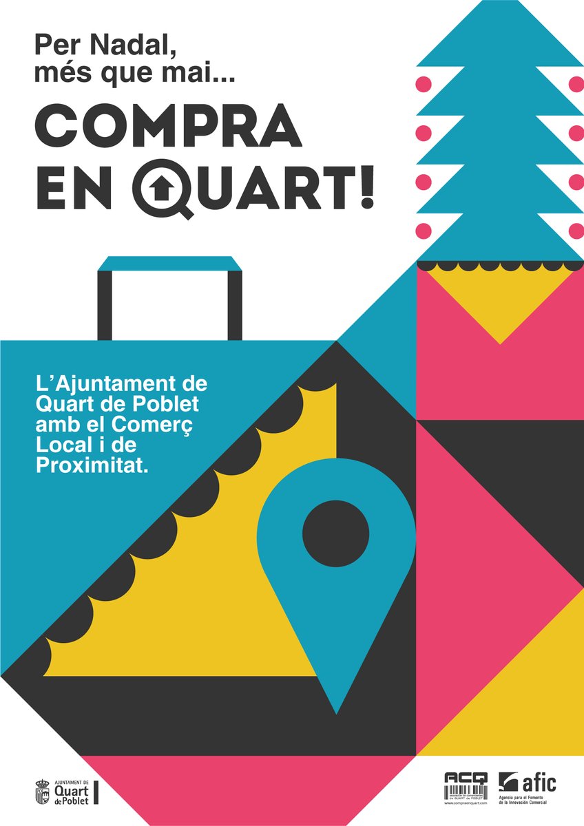 quartdepoblet's tweet photo. 🛍Tenim un comerç local que ens ofereix qualitat i proximitat, un motor econòmic i social per a #QuartdePoblet.
Ara, per Nadal 🎄, més que mai... #CompraenQuart, fem costat al #ComerçLocal. https://t.co/HVFjc6t5hp