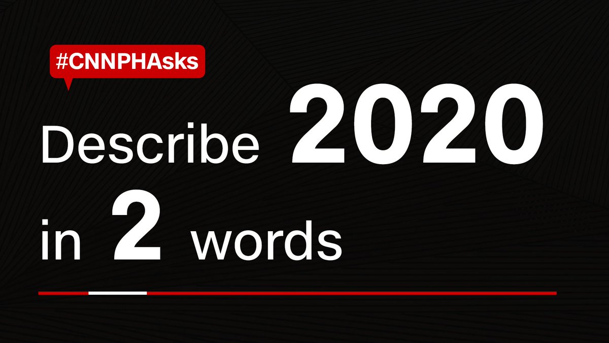 newswatchplusph's tweet photo. It's a year like no other.

If you could summarize 2020 in 2 words, what would they be? #CNNPHAsks https://t.co/qHDWSWuDGj