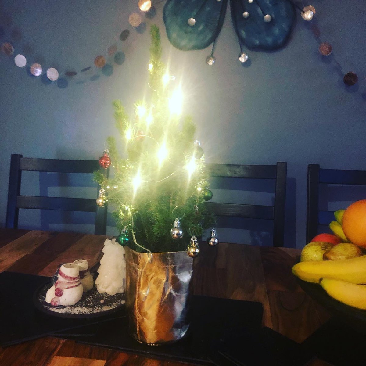 crystel's tweet photo. Loving my secret Santa gift ! So cute and such a great customer experience as soon as it came to the door ! Thank you @newmoonblooms @HRLocker 
 #hrlocker #happyworking #newmoonblooms #minichristmastree https://t.co/IkeyI8CI50