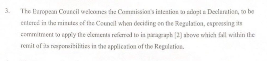 In the meantime the Commission is expected to unveil its own Declaration - as it pledged to  #EUCO - defining how it intends to translate the amendments made by EUCO into the  #RoL Regulation 4/