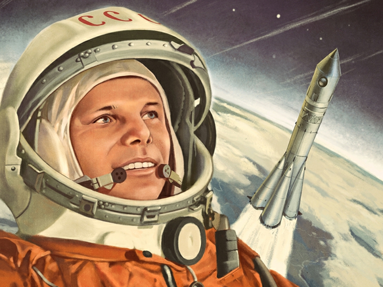 ex_Khrushchev's tweet photo. [12-4-1961] Em congratula anunciar una de les majors proeses de la humanitat, el nostre gran heroi Yuri Gagarin s’ha convertit en el home que més a prop ha estat de les estrelles. #PolIntTARDA https://t.co/hchCrKaHm5